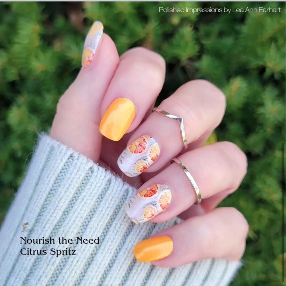 *Exclusive* Color Street: Citrus Spritz | White Orange Yellow Summer Fruit Frost - Picture 13 of 13